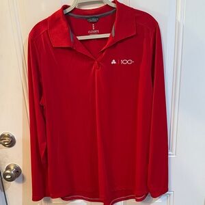 Red Long Sleeve Polo Shirt